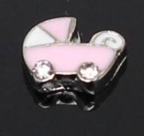 Pink Baby Car Locket Charm