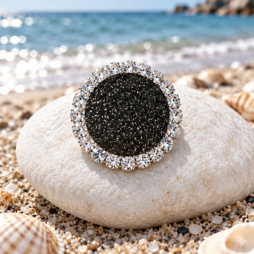 Statement Blackout Glitter Bling Glitter Snap