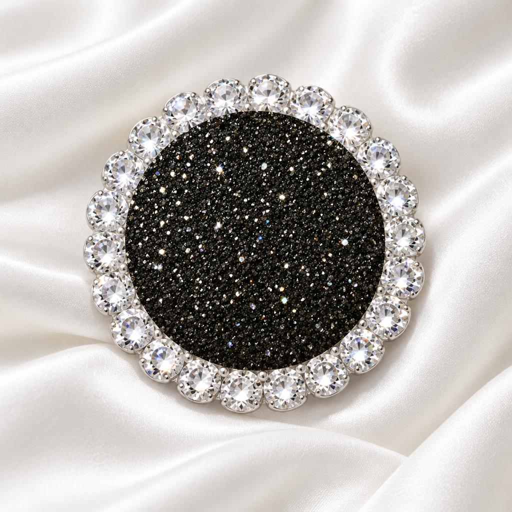 Statement Blackout Glitter Bling Glitter Snap