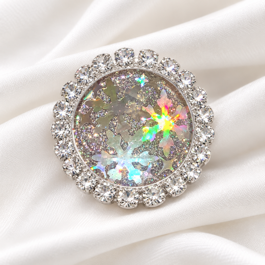 Statement Let It Snow Holographic Bling Glitter Snap