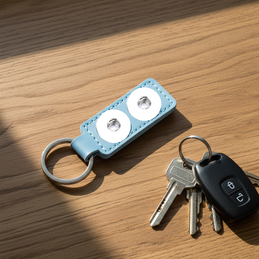 Statement 2 Snap Keychain/Purse Decoration: Blue