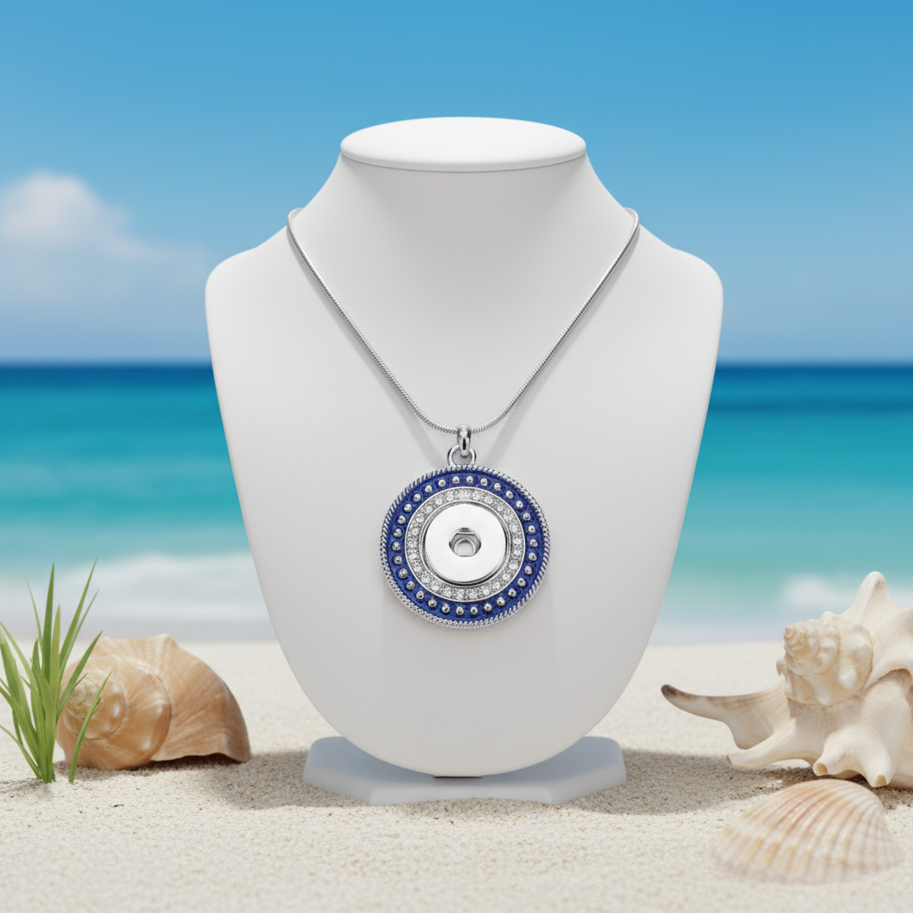 Statement Blue Bling Necklace