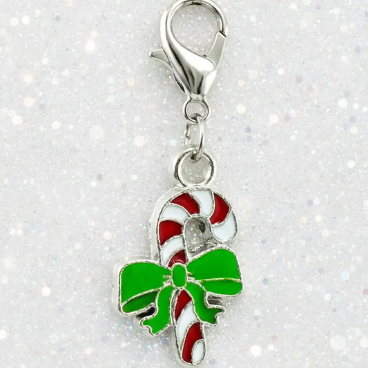 Candy Cane Clip Charm Snappy Jewels