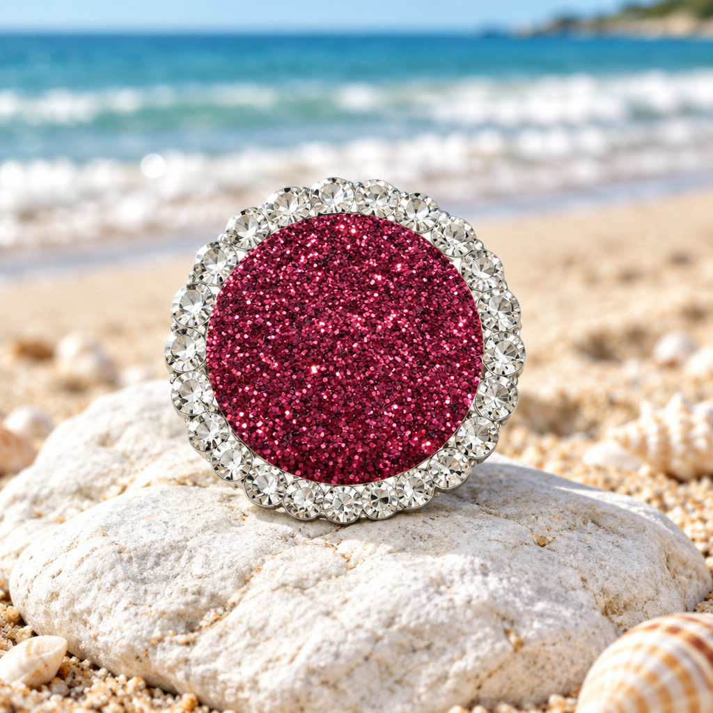 Statement Cranberry Crush Glitter Snap