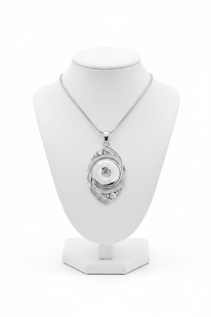 Statement Crystal Swirl Necklace