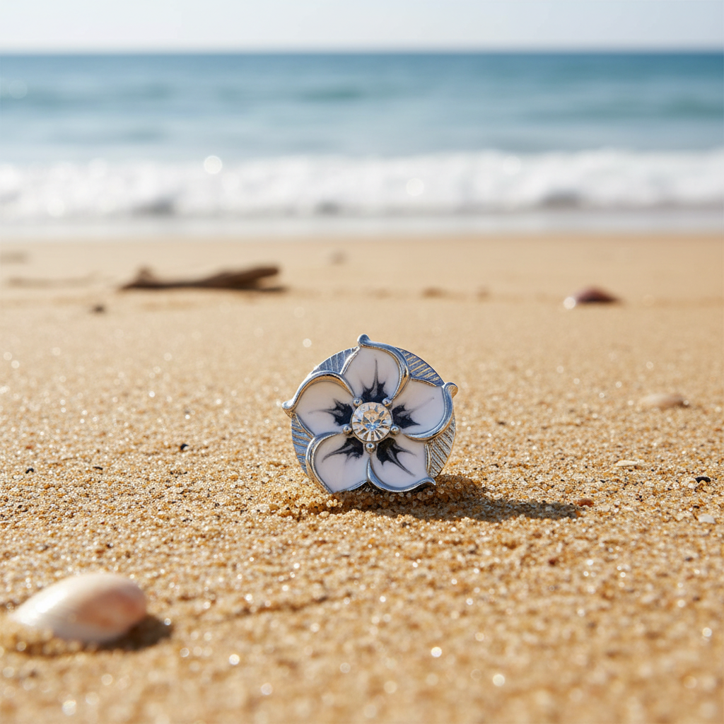 Statement Bling Swirl Flower Snap
