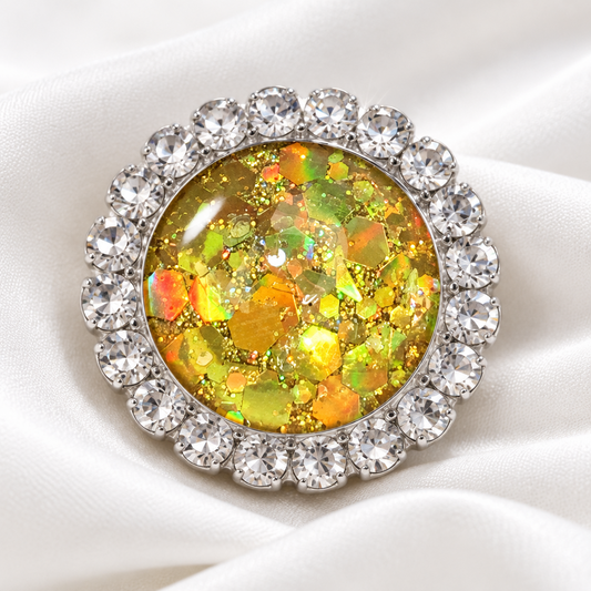 Statement Gold Rush Bling Glitter Snap