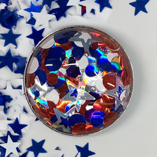 Statement Patriotic Glitter Snap