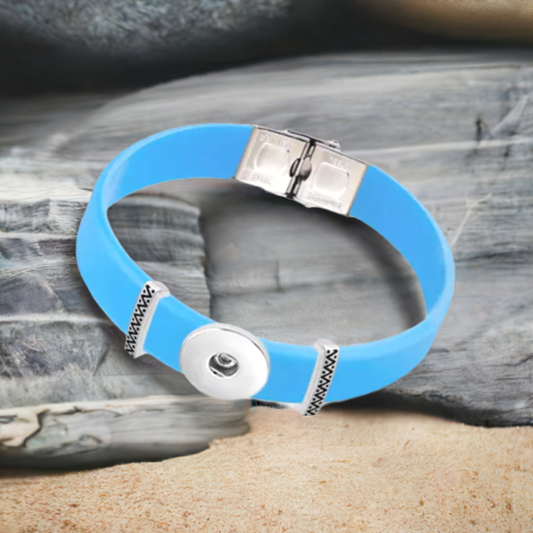 Petite Light Blue Silicone Adjustable Bracelet