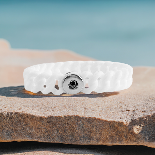 Petite White Silicone Stretch Bracelet