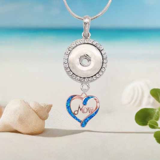 Statement Dangle Love Mom Necklace