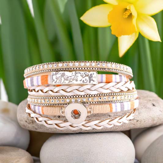 Petite Peach Multi-Wrap Bracelet