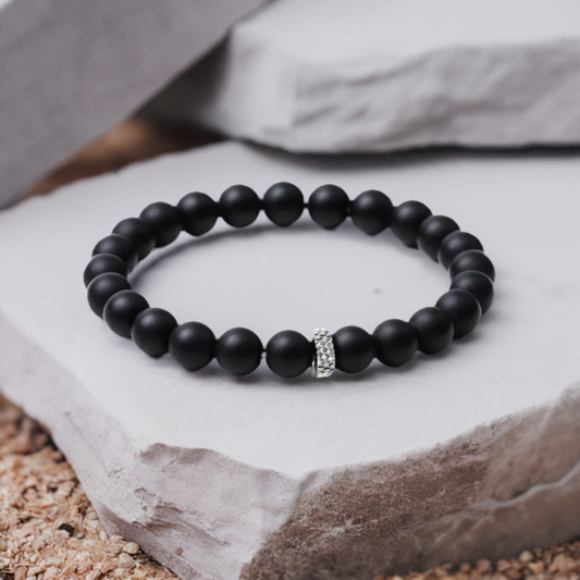 Matte Onyx Stretch Bracelet