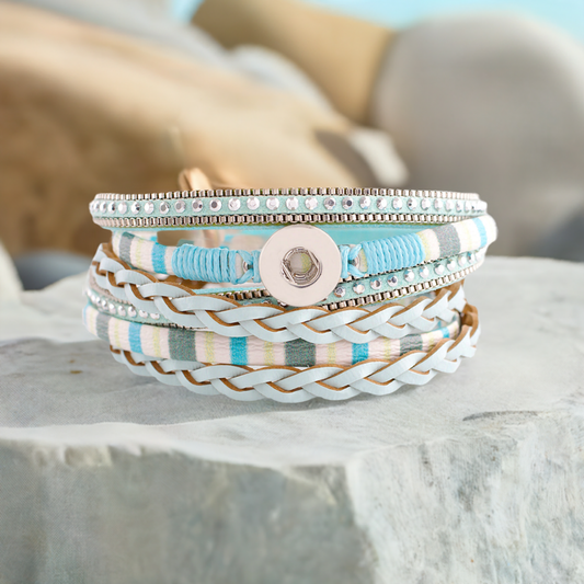 Petite Blue Multi-Wrap Bracelet