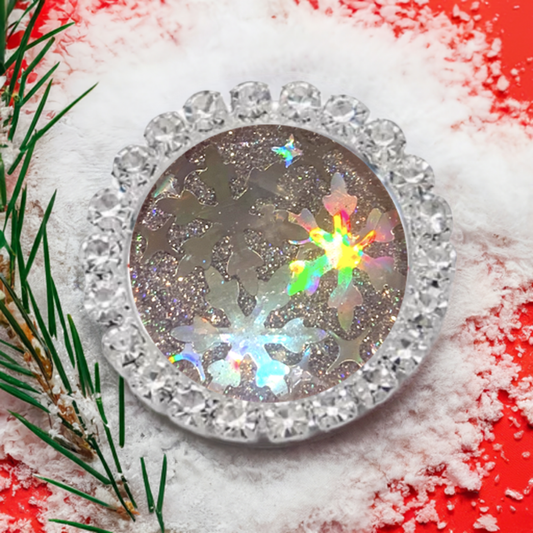 Statement Let It Snow Holographic Bling Glitter Snap