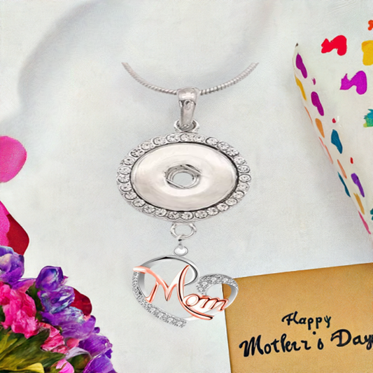 Statement Dangle Love Mom Necklace