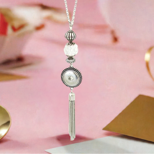 Statement Crystal Tassel Necklace