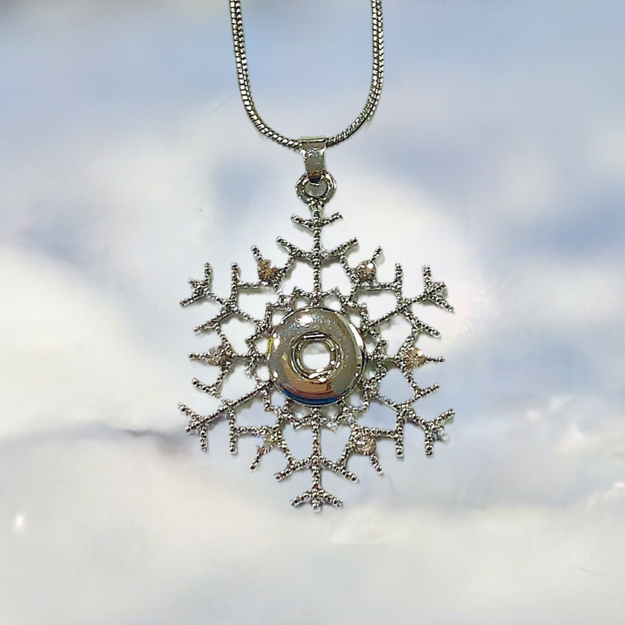 Petite Silver Crystal Snowflake Necklace