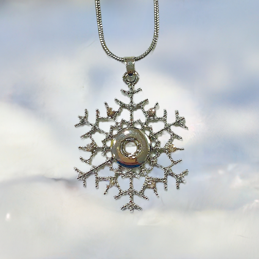 Petite Silver Crystal Snowflake Necklace