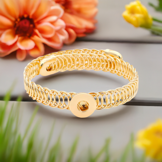 Petite Expandable Gold Tone Coil Bracelet