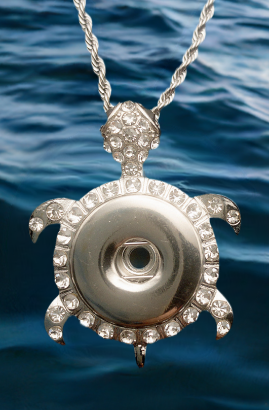 Statement Crystal Turtle Necklace