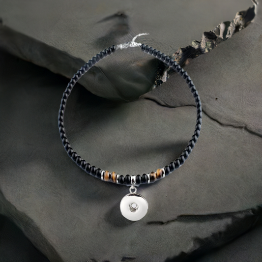 Statement Black/Brown Beaded Necklace