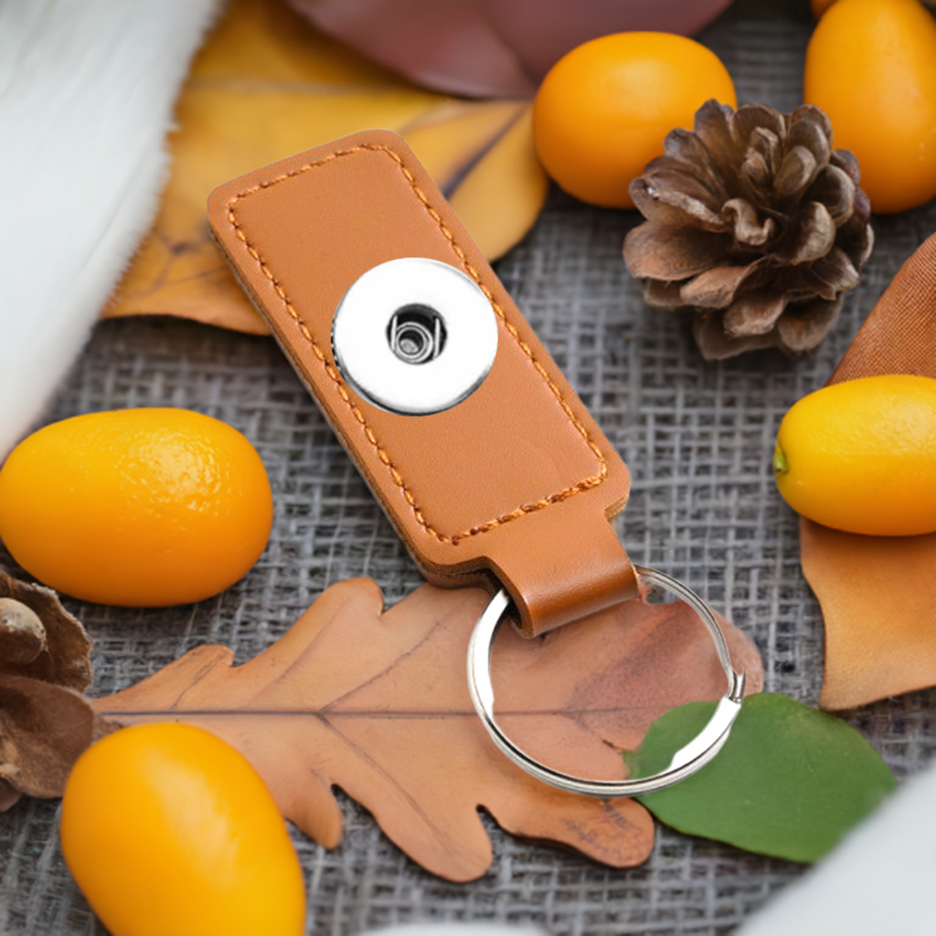 Statement 1 Snap Keychain: Brown