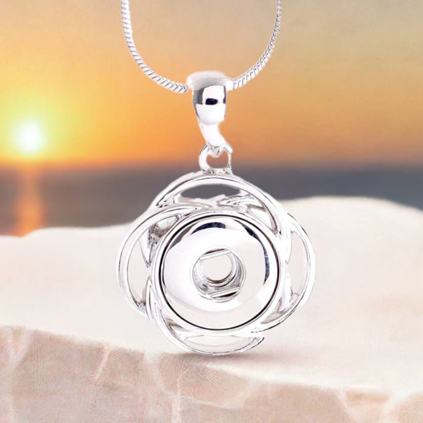 Petite Silver Tone Swirl Necklace