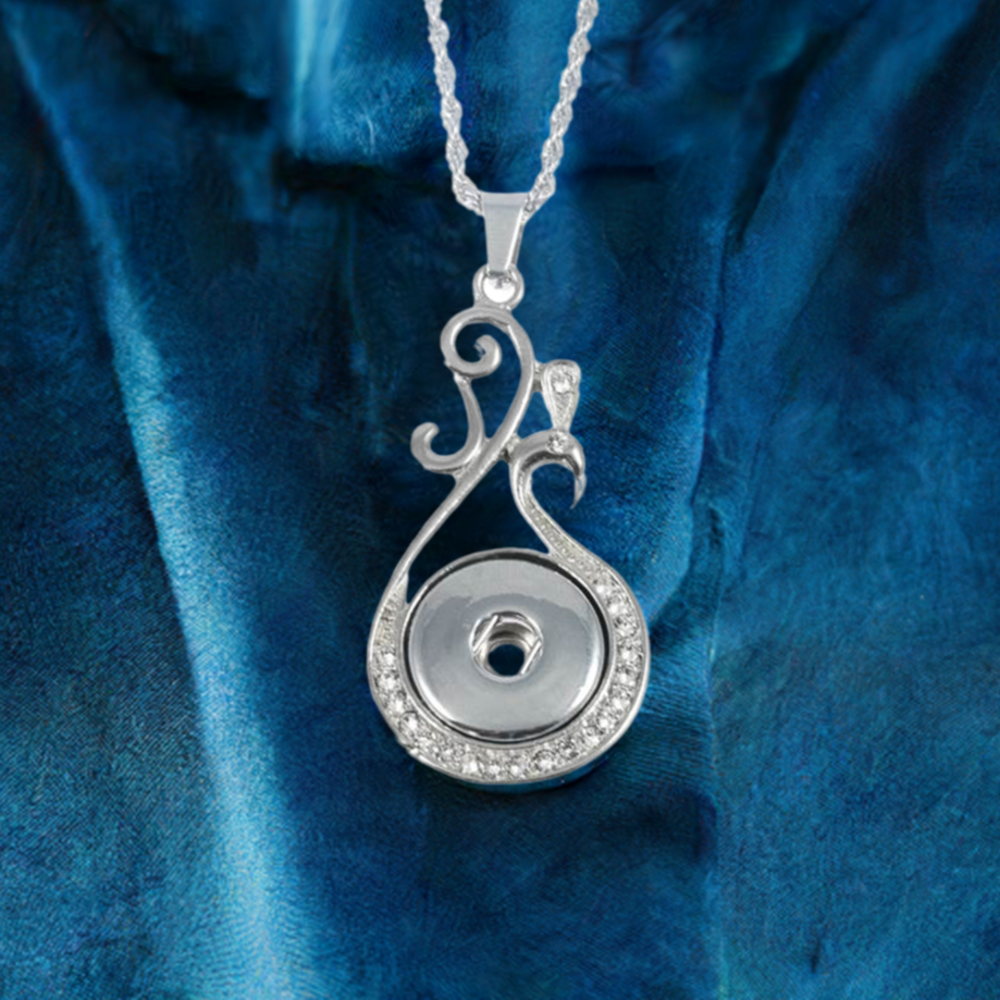 Statement Stainless Steel Swirl Necklace