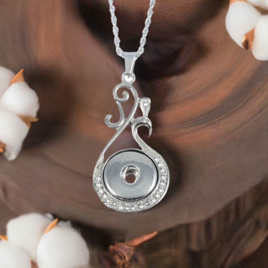 Statement Stainless Steel Swirl Necklace