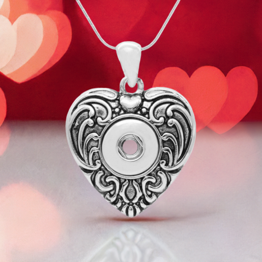 Petite Swirled Heart Necklace