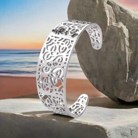 Silver Adjustable Cuff Bracelet