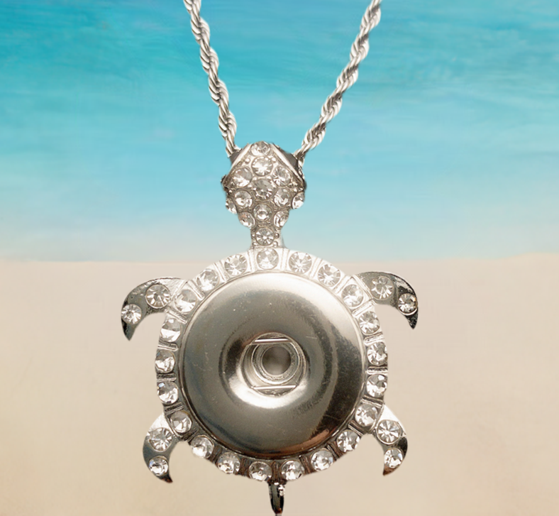 Statement Crystal Turtle Necklace