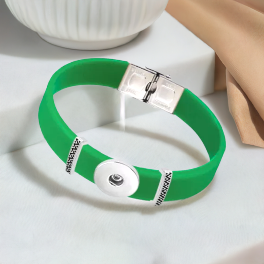 Petite Green Silicone Adjustable Bracelet