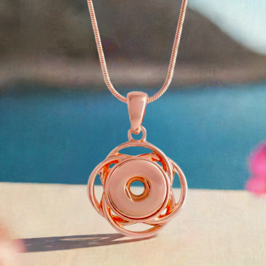 Petite Rose Gold Tone Swirl Necklace