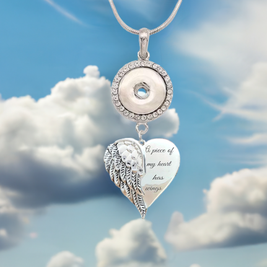 Statement Wing Heart Necklace