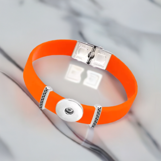 Petite Orange Silicone Adjustable Bracelet