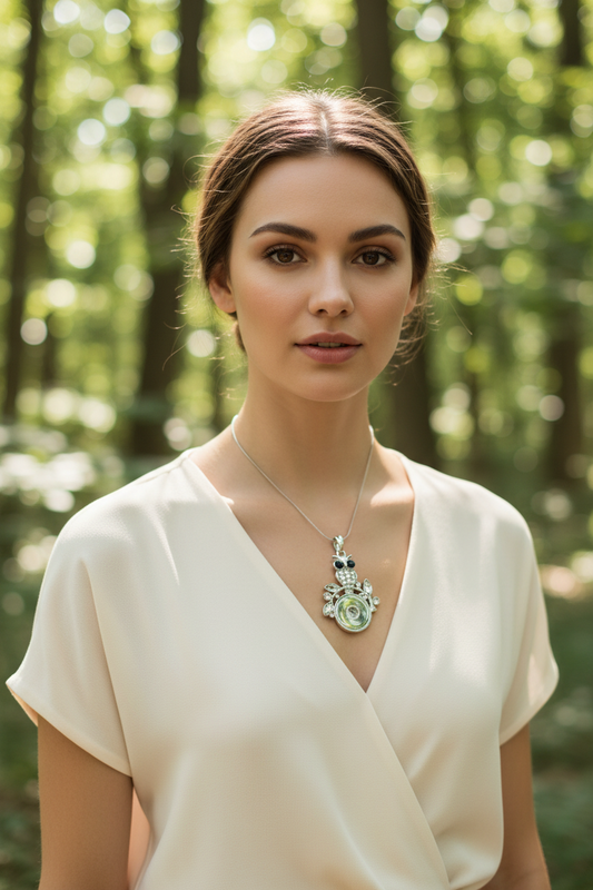 Statement Crystal Owl Necklace