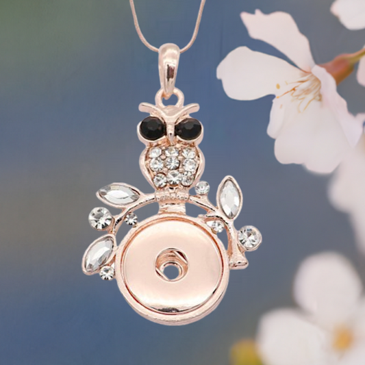 Statement Crystal Owl Necklace