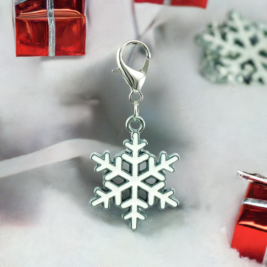 Snowflake Clip Charm