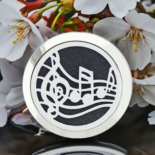 Silver Music Notes Diffuser Statement Snap