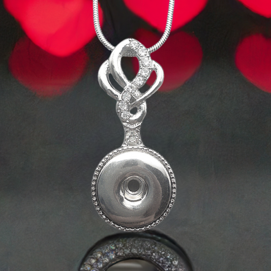 Statement Shimming Crystals Swirl Necklace