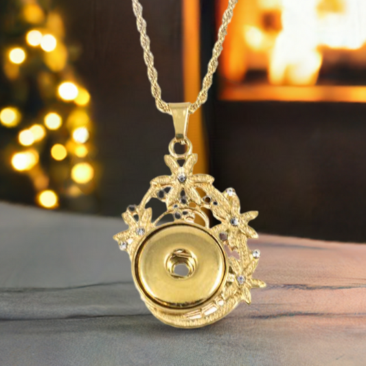 Statement Stainless Steel Flowers Necklace