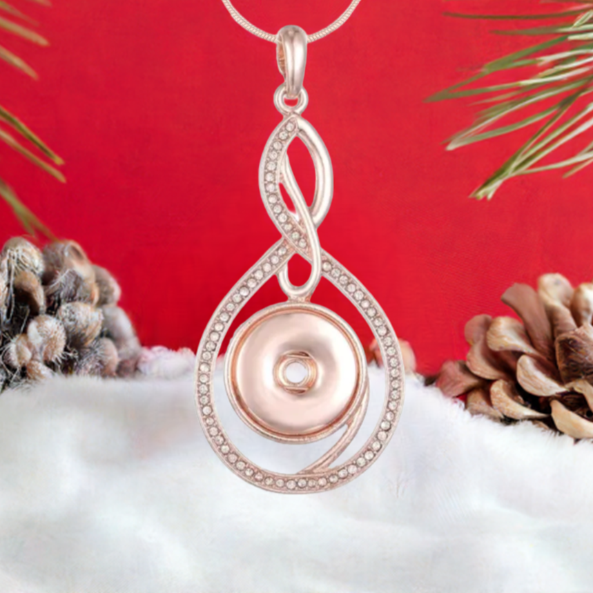 Statement Rose Gold Swirl Necklace