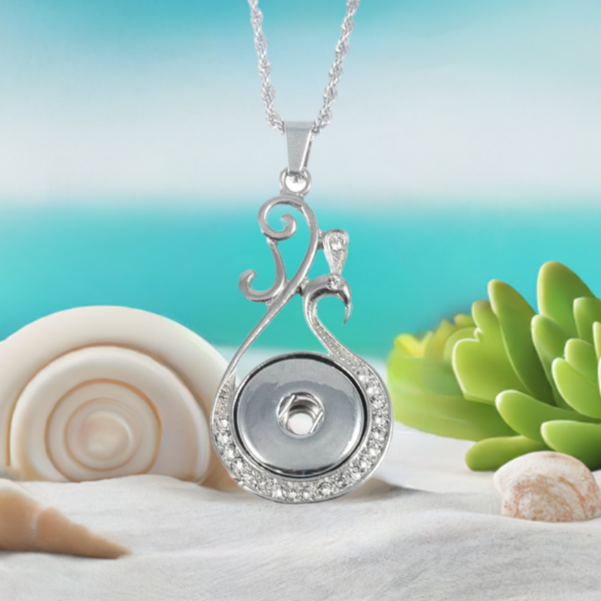 Statement Stainless Steel Swirl Necklace