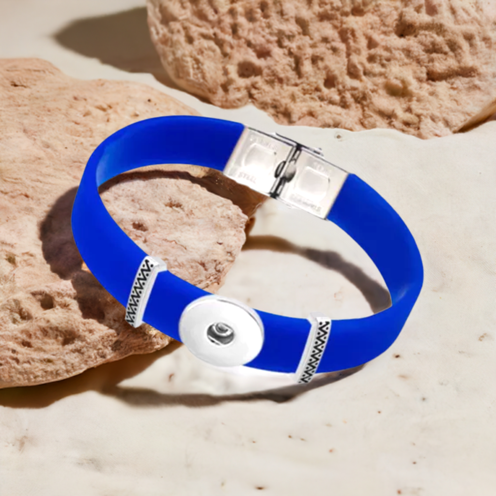 Petite Deep Blue Silicone Adjustable Bracelet