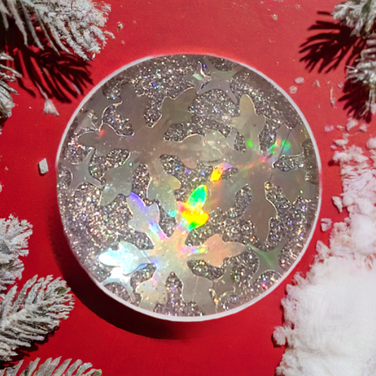 Statement Let It Snow Holographic Glitter Snap