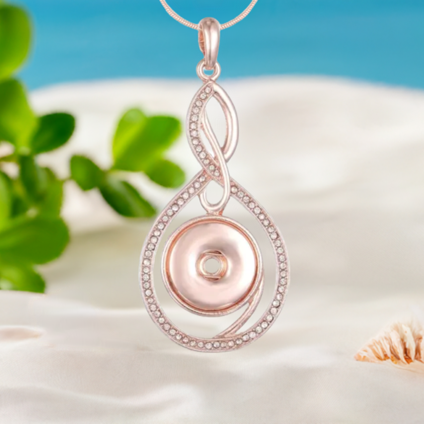 Statement Rose Gold Swirl Necklace