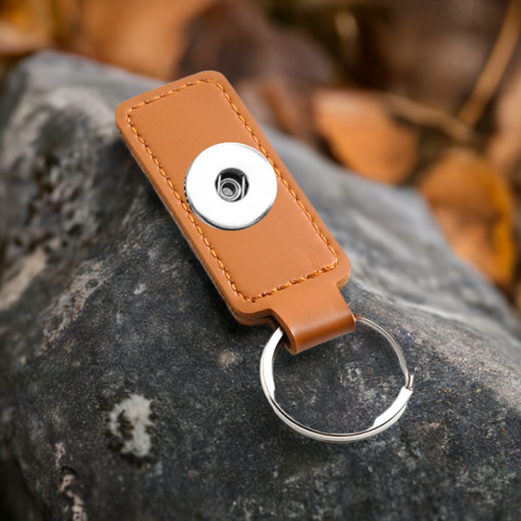 Statement 1 Snap Keychain: Brown