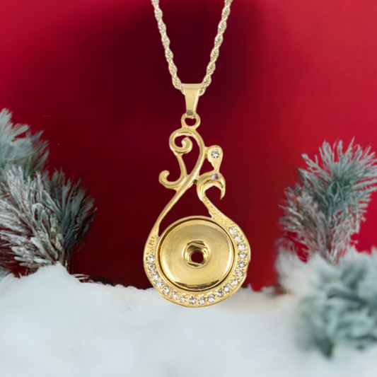 Statement Stainless Steel Swirl Necklace